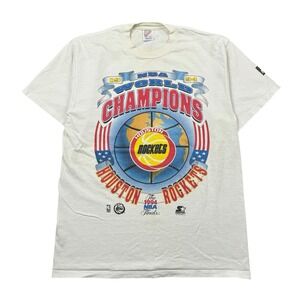 Vtg 90s Houston Rockets Shirt Men Large NBA Basketball World Champions 1994
